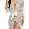 Lace Robe For Bride | Floral Lace Mesh Erotic Robe | My Lingerie 4U