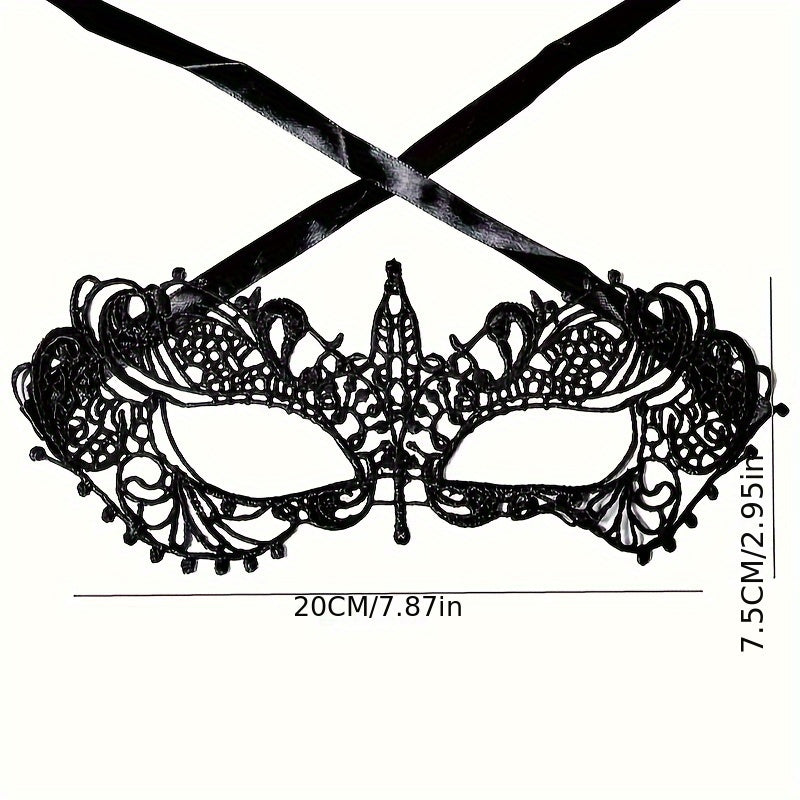 Máscara De Encaje Flexible Sexy Negra Máscara De Ojo Para Fiesta De Baile Disfraz De Mascarada Veneciana Máscaras Decorativas Para Mujer