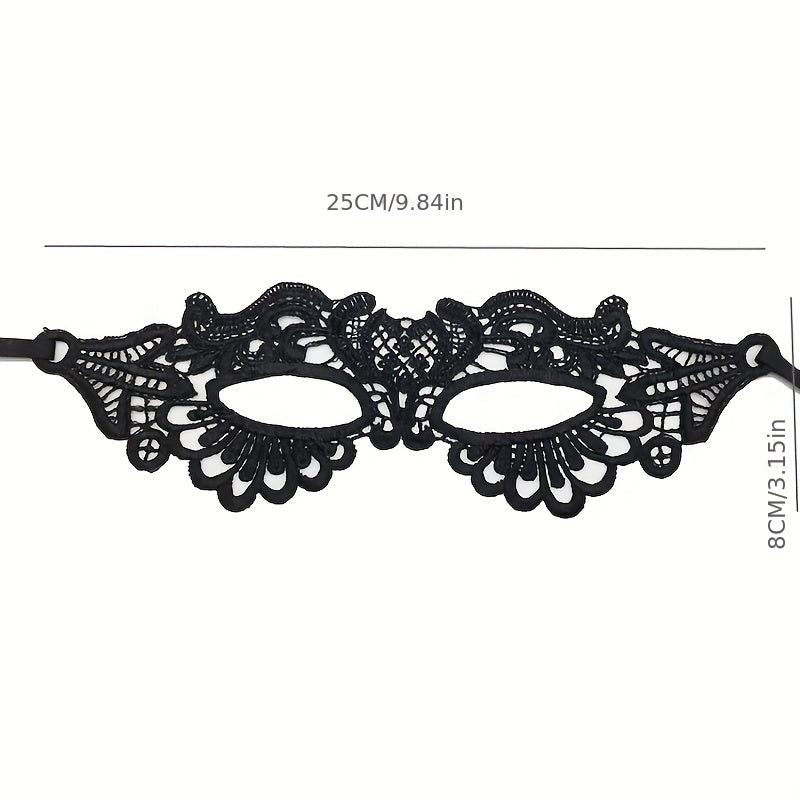 Máscara De Encaje Flexible Sexy Negra Máscara De Ojo Para Fiesta De Baile Disfraz De Mascarada Veneciana Máscaras Decorativas Para Mujer