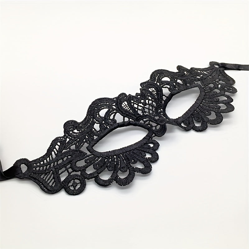 Máscara De Encaje Flexible Sexy Negra Máscara De Ojo Para Fiesta De Baile Disfraz De Mascarada Veneciana Máscaras Decorativas Para Mujer