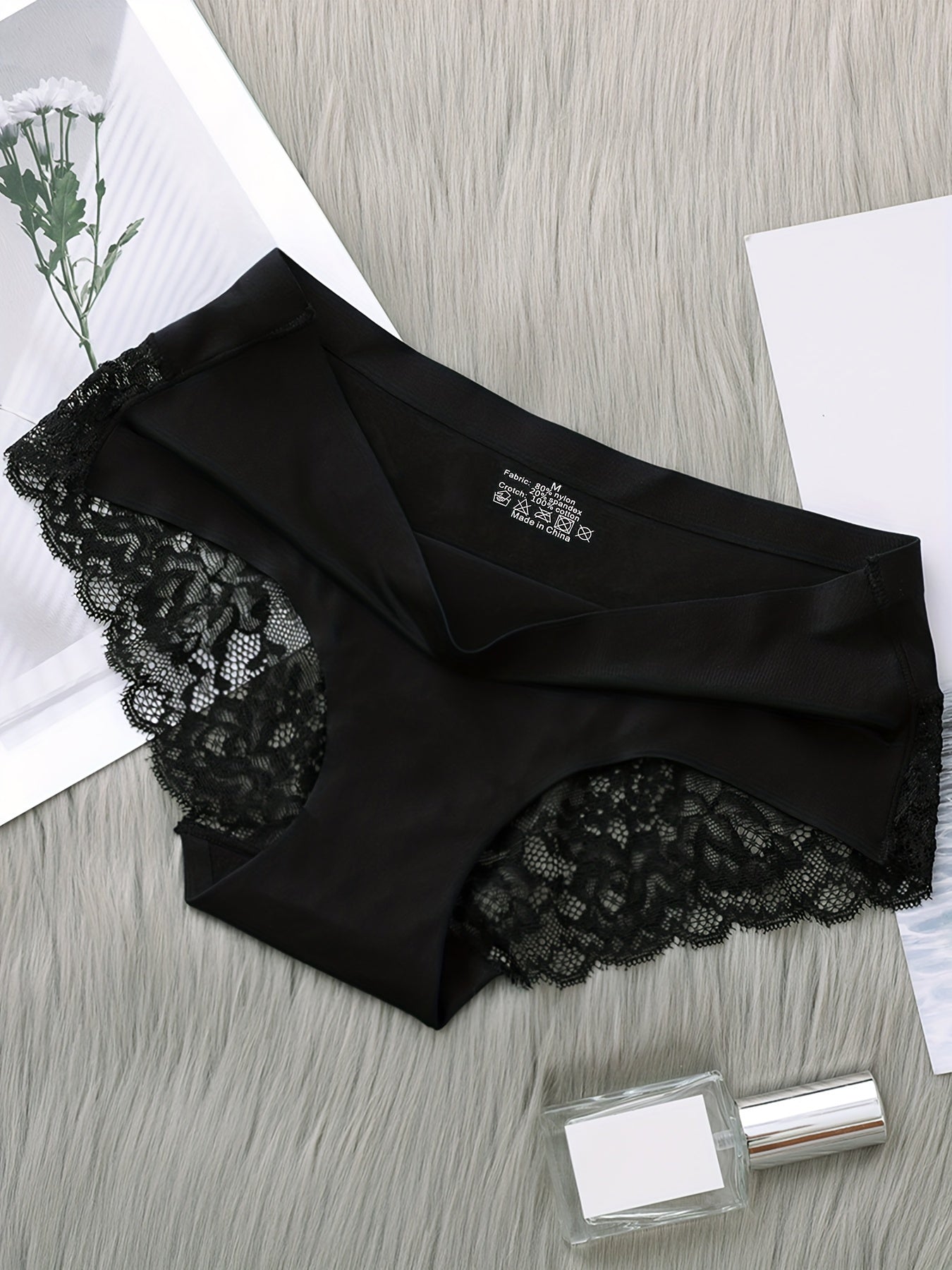 Lace Panties For Women | 3 Piece Contrast Lace Panties| My Lingerie 4U