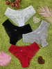 Low Rise Panties | 4PCS Women's Sheer Panties | My Lingerie 4U