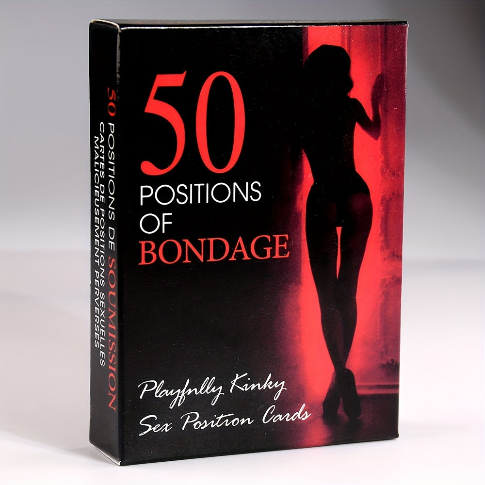 1 Pack, 50 Posiciones De Bondage Para Parejas Adultas Amantes Del Juego Sexual Kinky