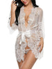 Lace Robe For Bride | Floral Lace Mesh Erotic Robe | My Lingerie 4U